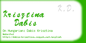 krisztina dabis business card